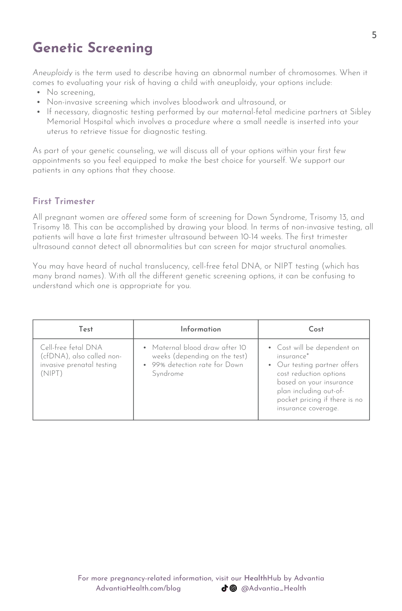Genetic Screening