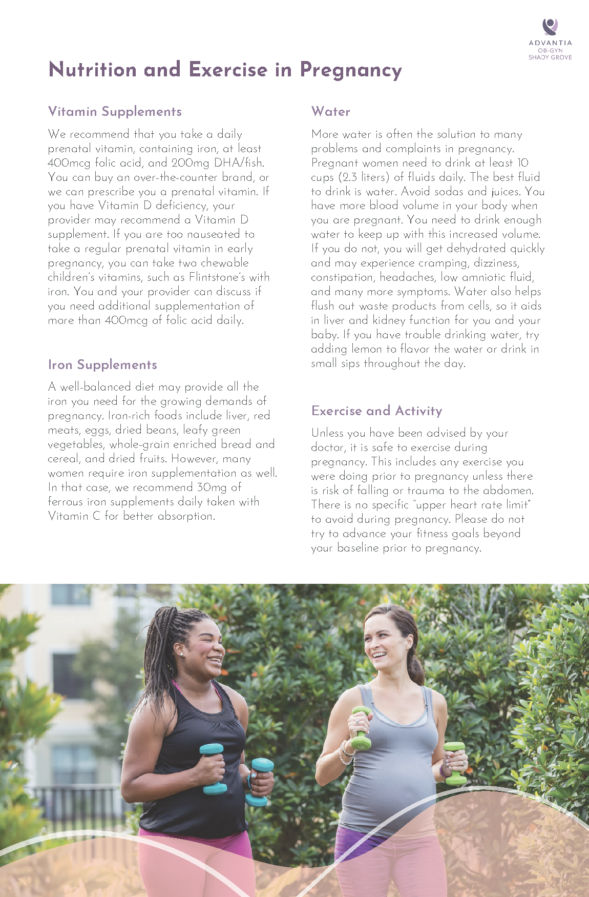 Nutrition And Exercise In Pregnancy